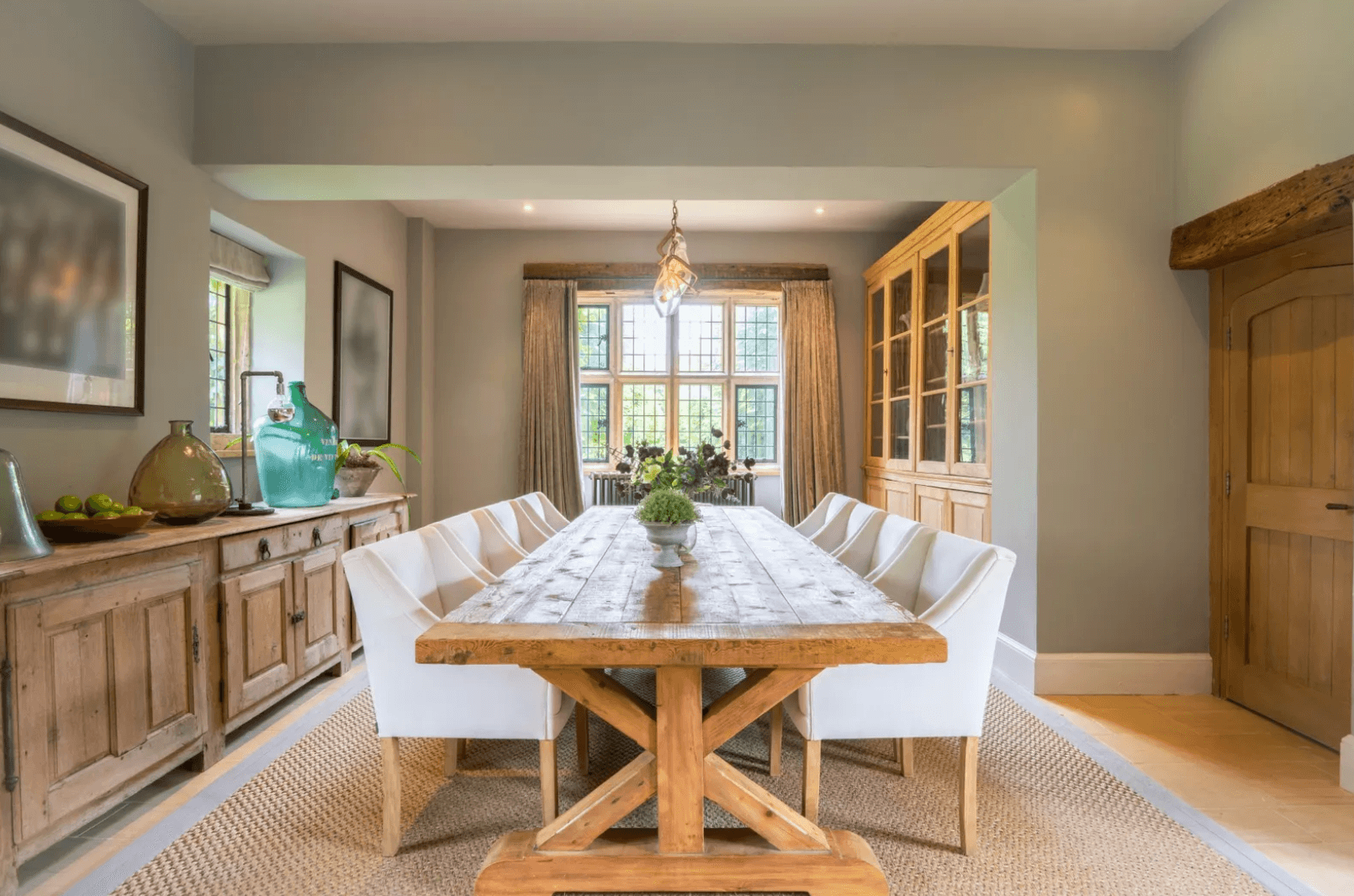 One of the dining areas in the manor