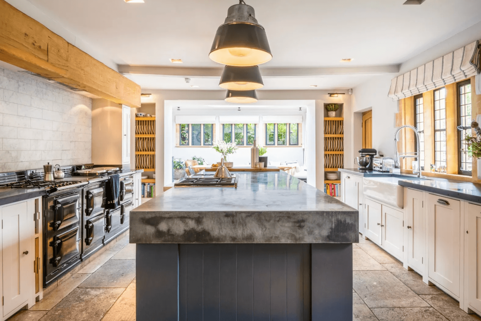 The manor’s lovely kitchen