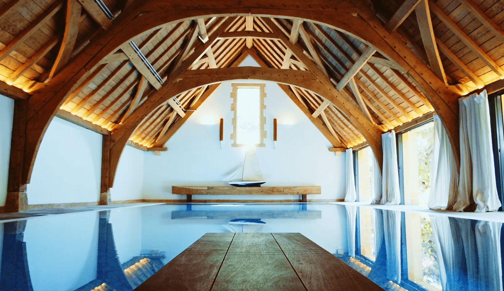 The manor’s indoor swimming pool