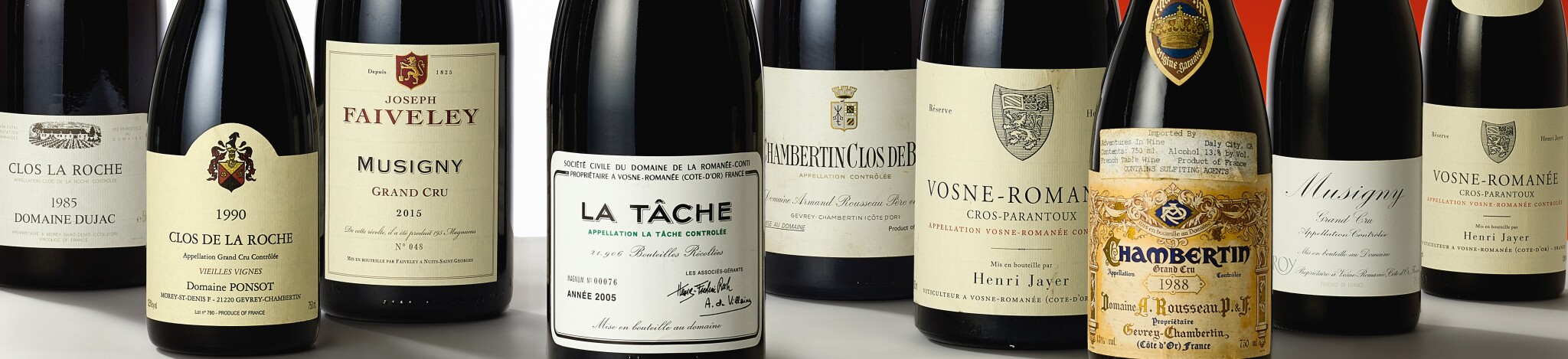 A selection of valuable wines from Pierre Chen’s collection which will be part of the auction
