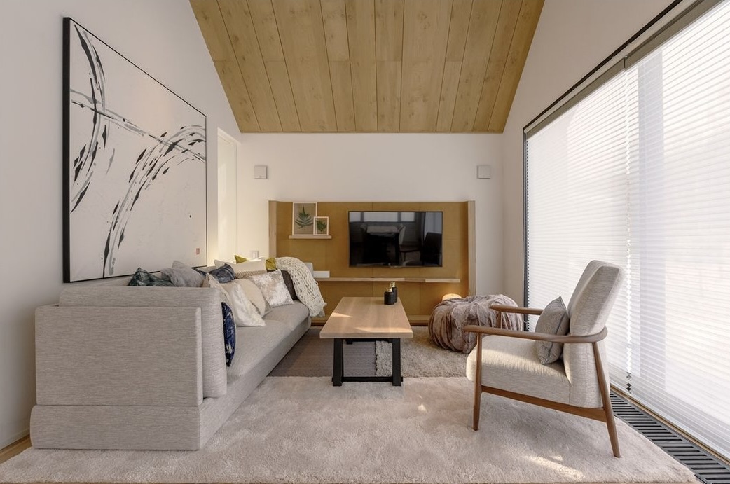 The living room inside a Koa Townhouse