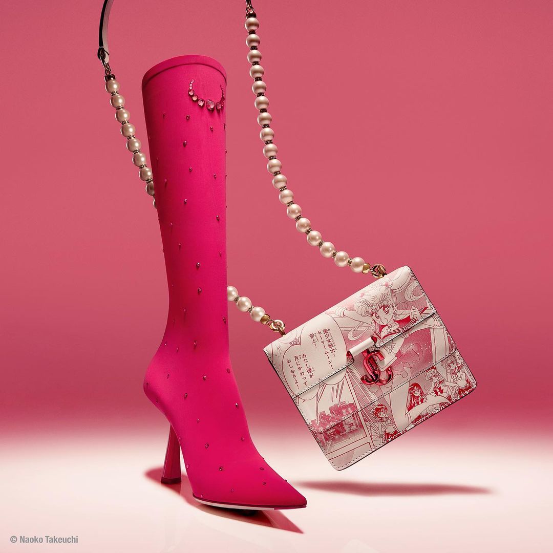 Knee-high boots and a bag inspired by Sailor Moon