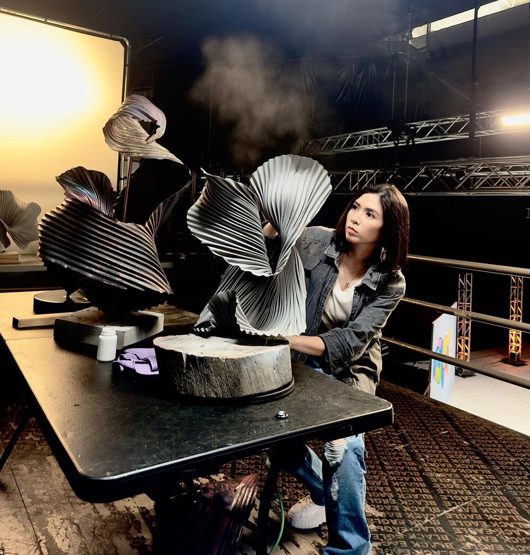 Cuenca working on a sculpture