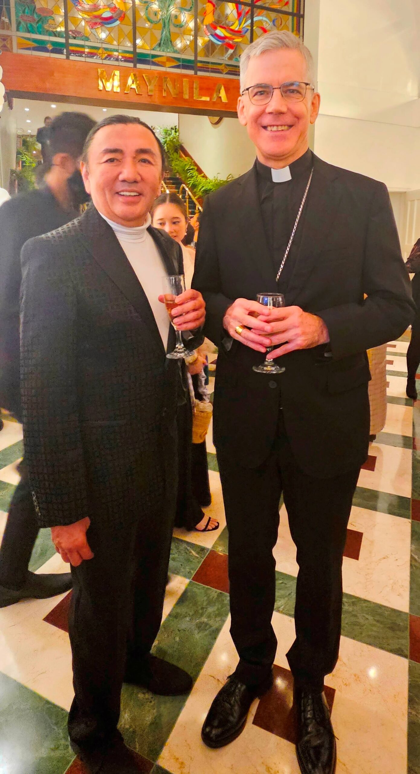 Anton R. Mendoza and Apostolic Nuncio to the Philippines Archbishop Charles Brown