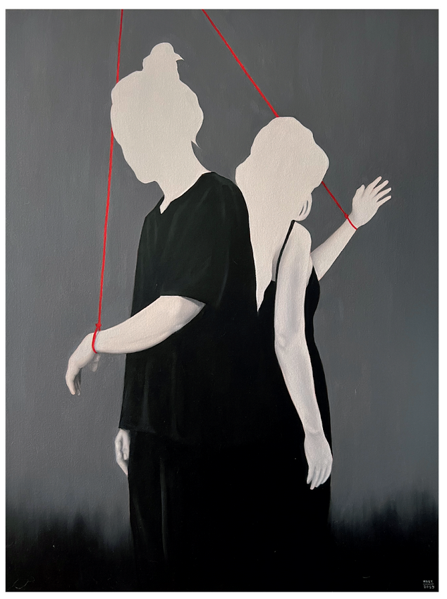 "Slow Dance" (oil on canvas, 48 x 36 inches)