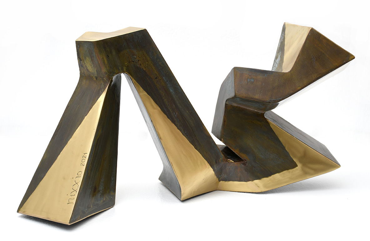 "Burgeoning Glory" by Nixxio Castrillo (mixed media assemblage, 8.75 x 16 x 7 inches)