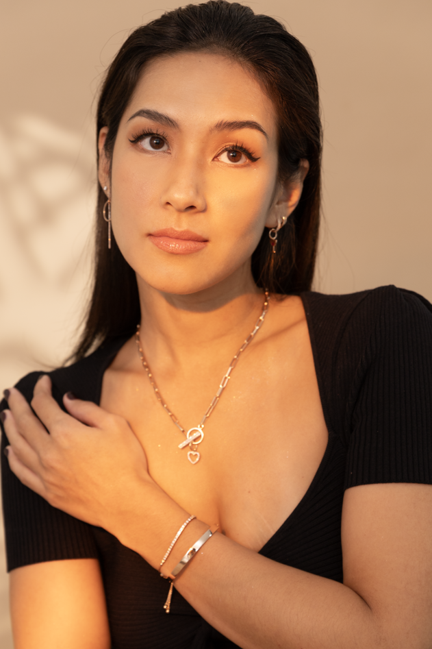 Mika Lagdameo wearing pieces from the Chapters capsule collection