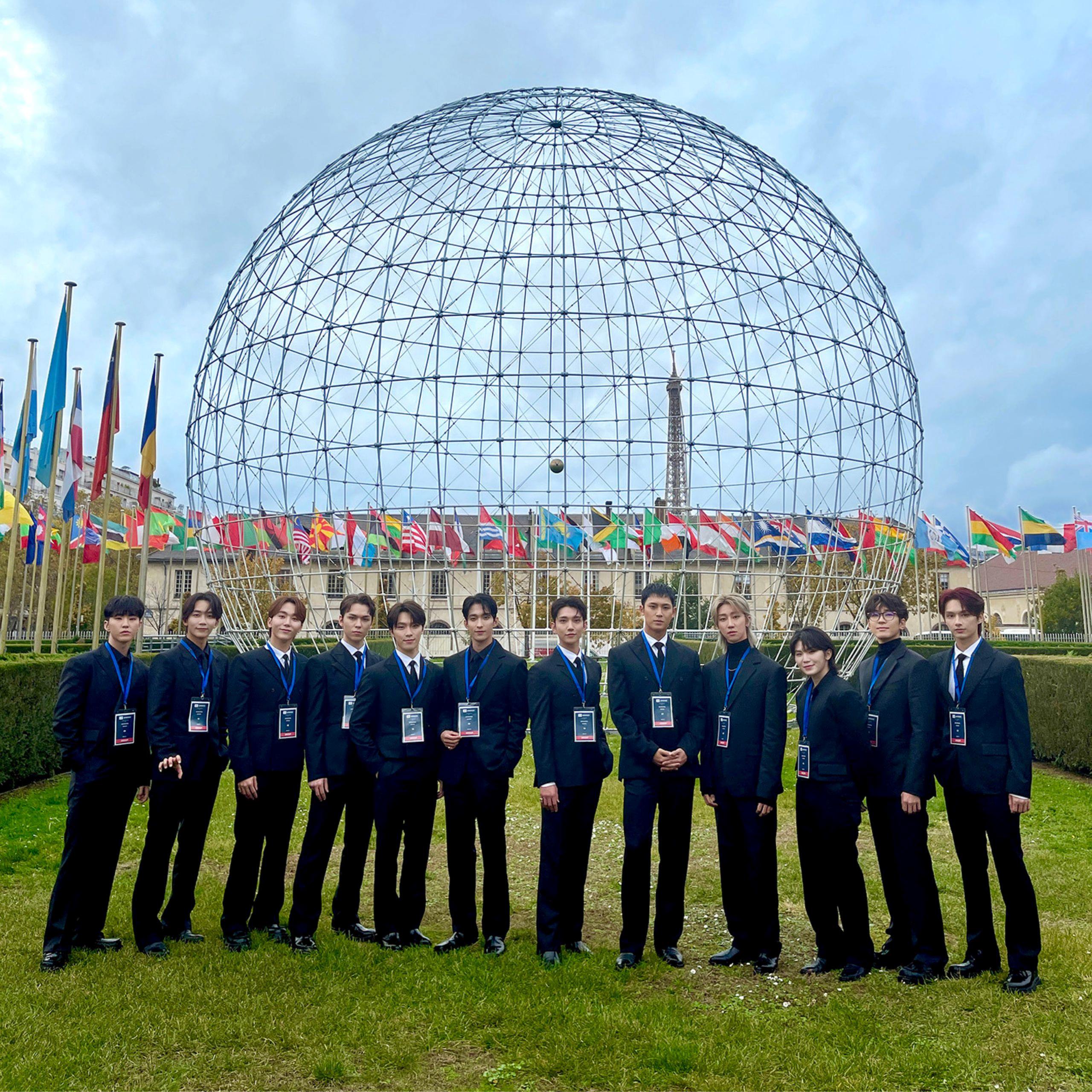 K-pop group Seventeen delivers speeches and performs at UNESCO Youth Forum