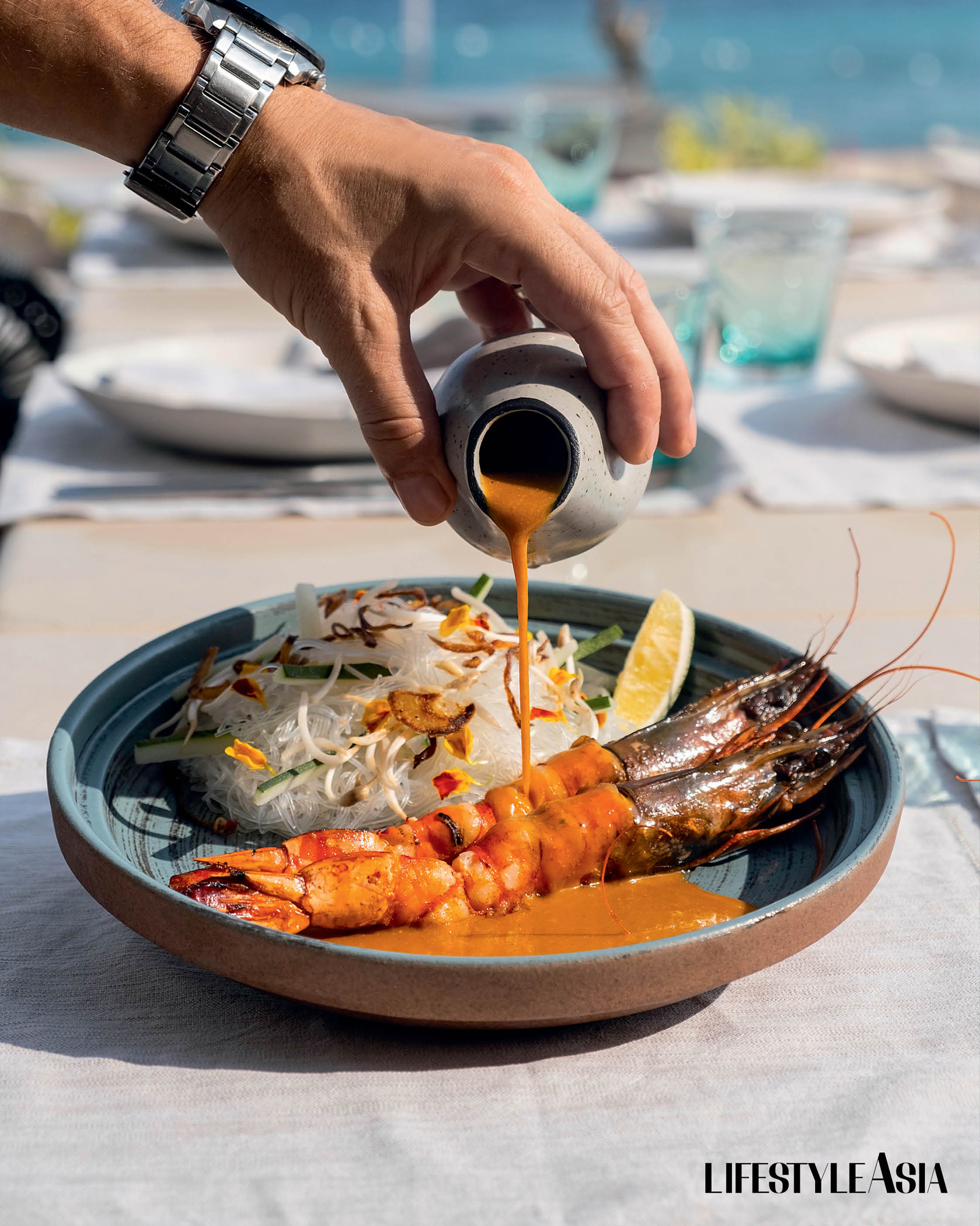 Prawn Bisque Laksa, Azure's contemporary twist on a timeless classic