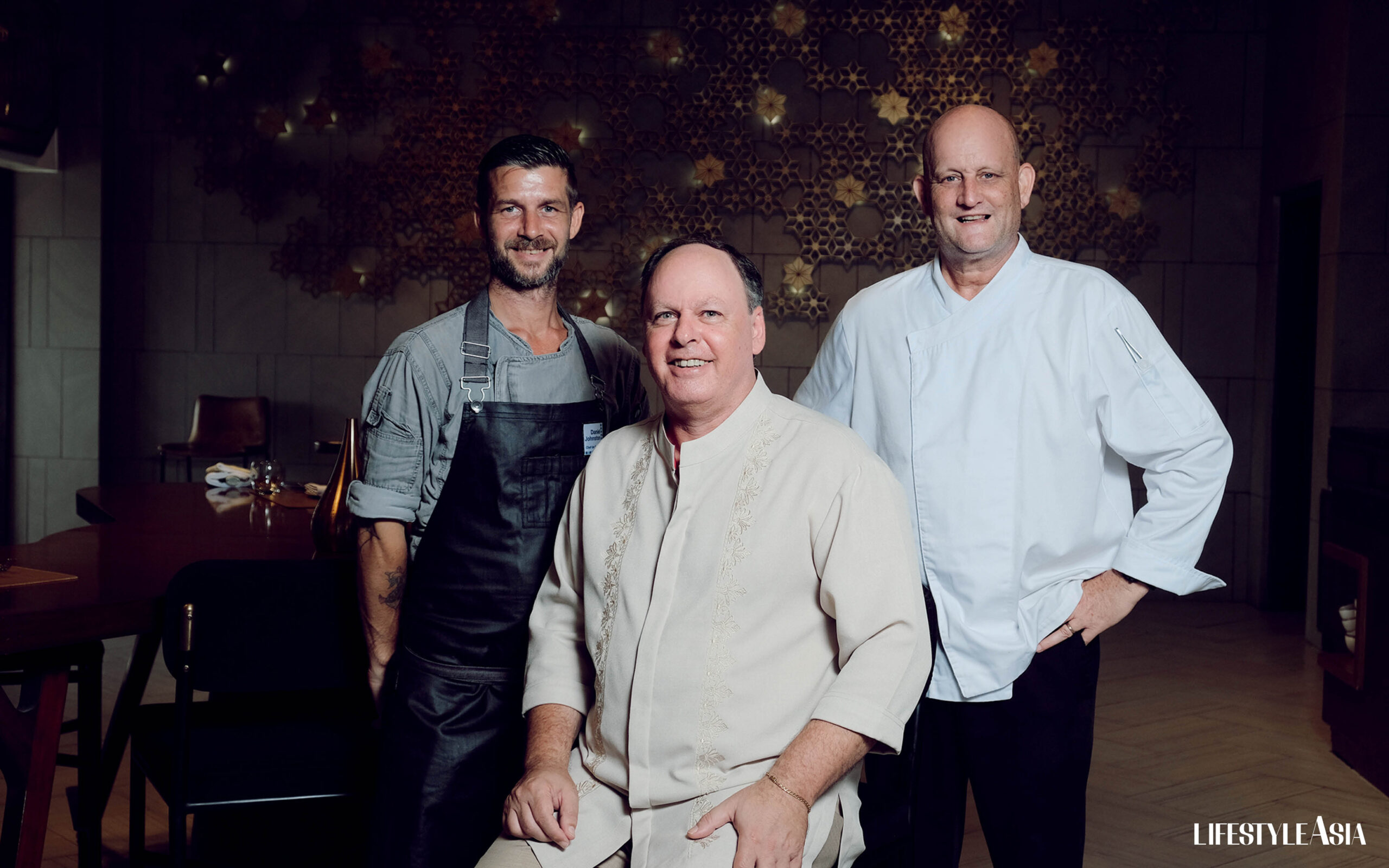 Chef de Cuisine Azure Beach Club, Daniel Johnston; General Manager, Didier Belmonte; Executive Chef, Andrew Simpson