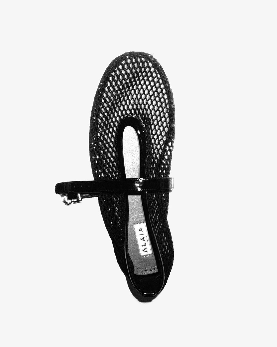 Alaia's fishnet ballerina shoes