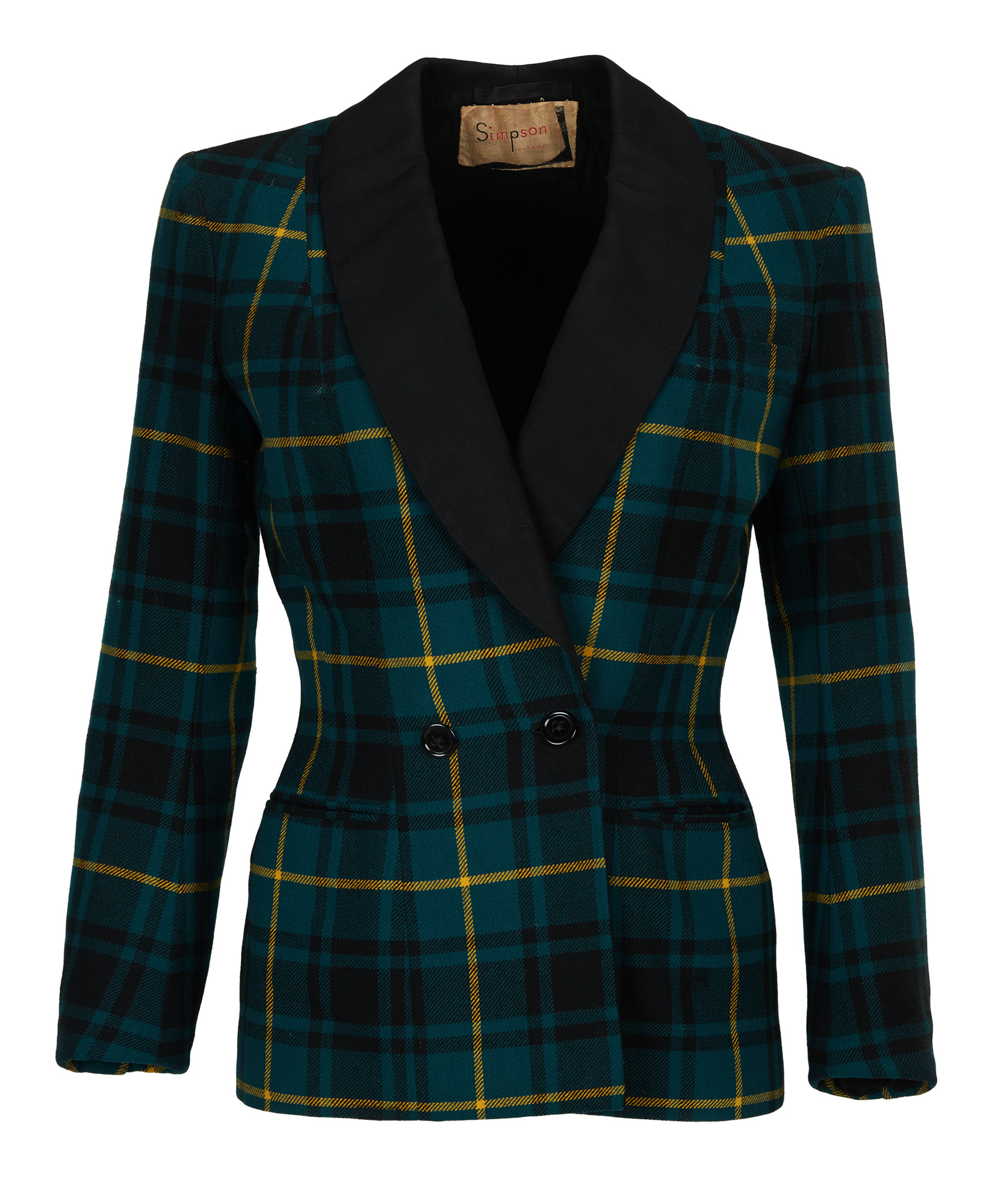 A plaid jacket Hepburn wore to London’s West End in 1950