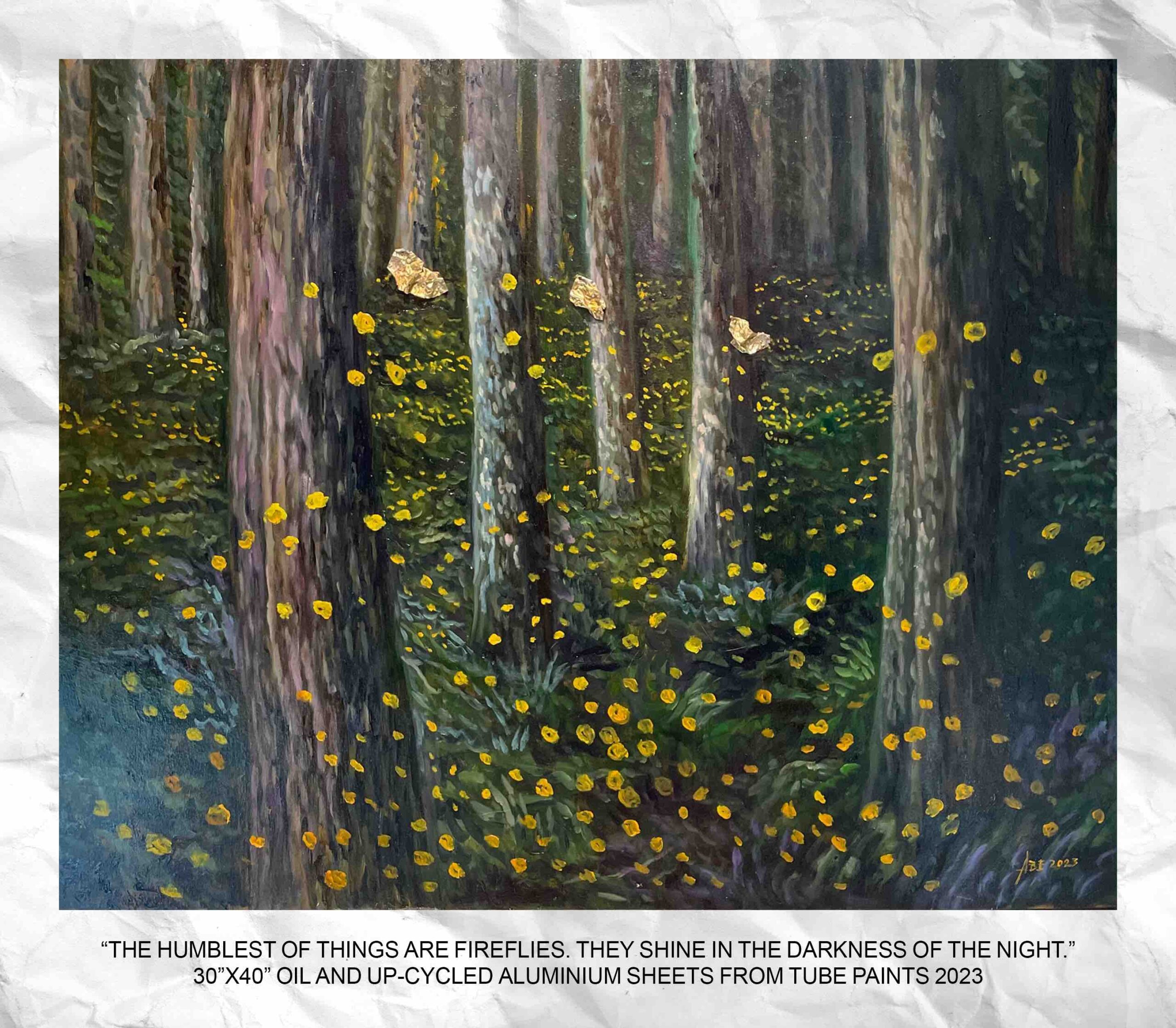 Abe Orobia's "The Humblest Of Things Are Fireflies. They Shine In The Darkness Of The Night."