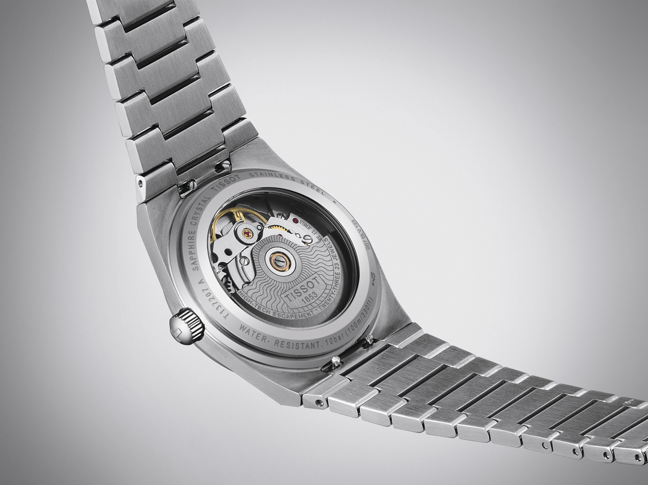 A back view of Tissot’s new PRX 35mm Automatic