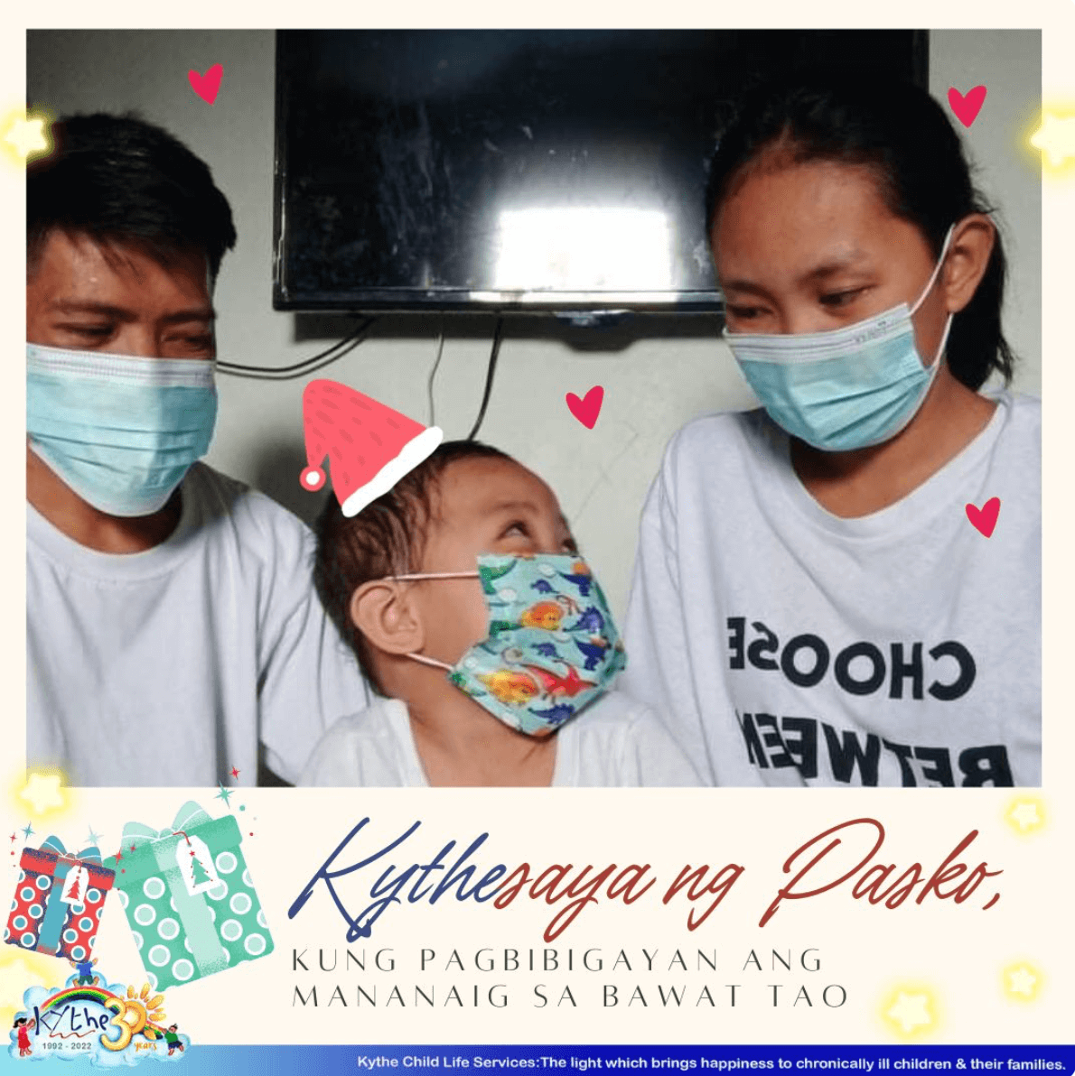Help a child with cancer celebrate a joyous Christmas with their family through Kythe Foundation's Noche Buena basket drive