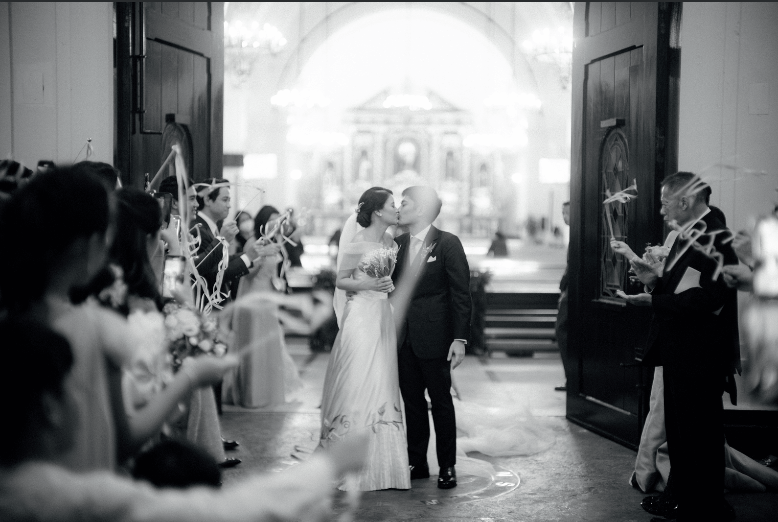 The lovely couple, Marco Vargas and Tisha De Ocampo, share a kiss