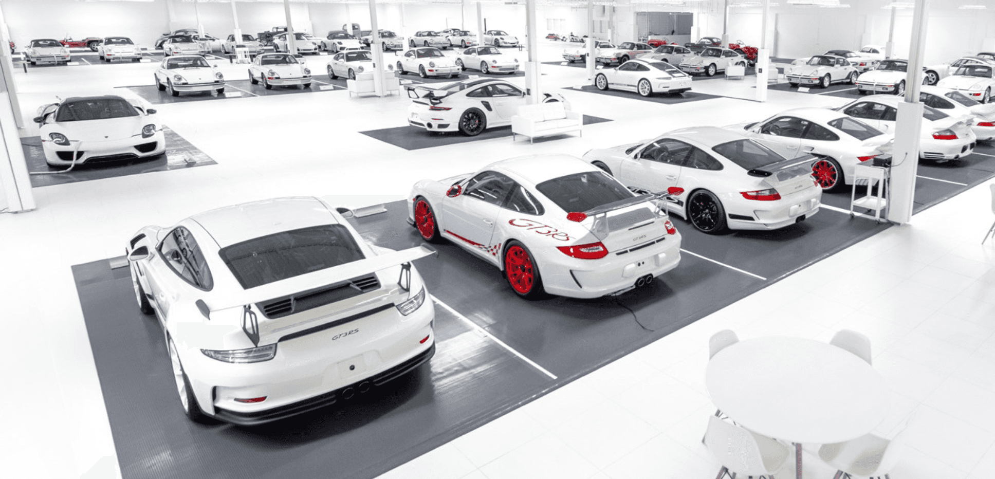 The venue where the cars are displayed