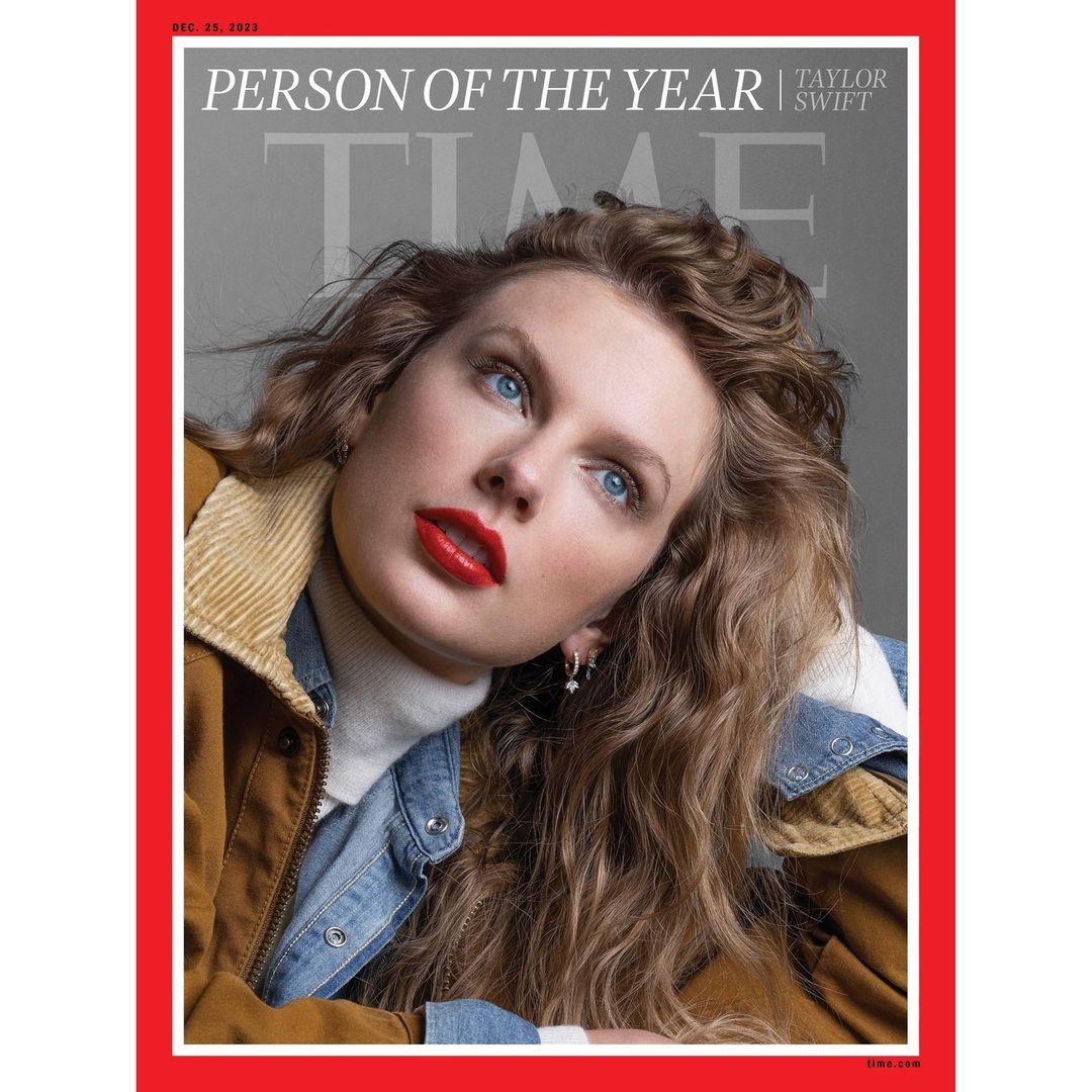 Taylor Swift poses for a third 2023 Person Of The Year issue cover