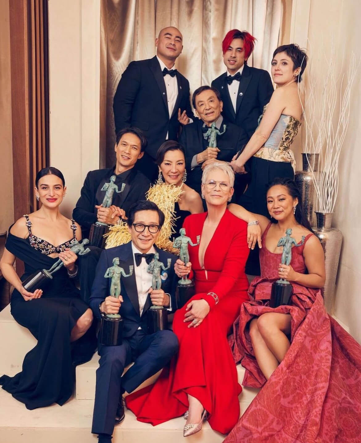 The cast of Everything Everywhere All at Once