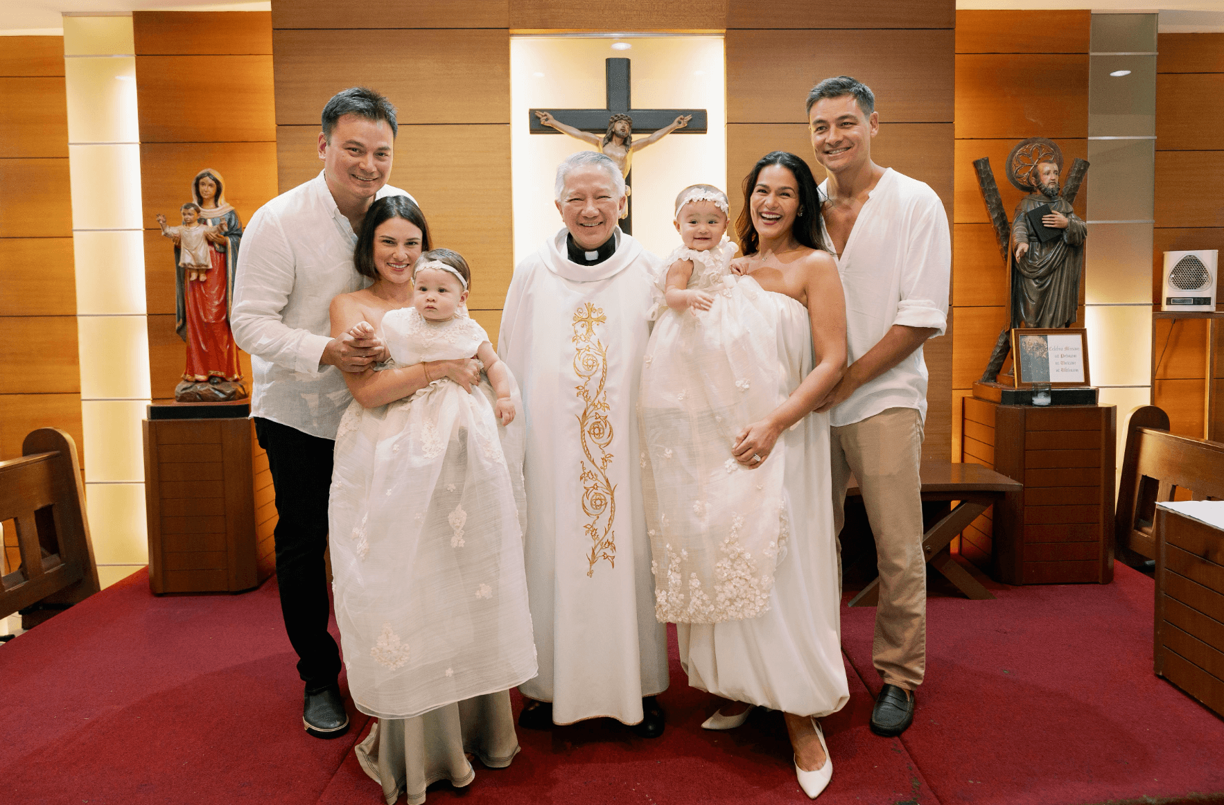 The heartwarming ceremony took place at the St. Andrew the Apostle Church in Makati, officiated by Fr. Tito Caluag. 