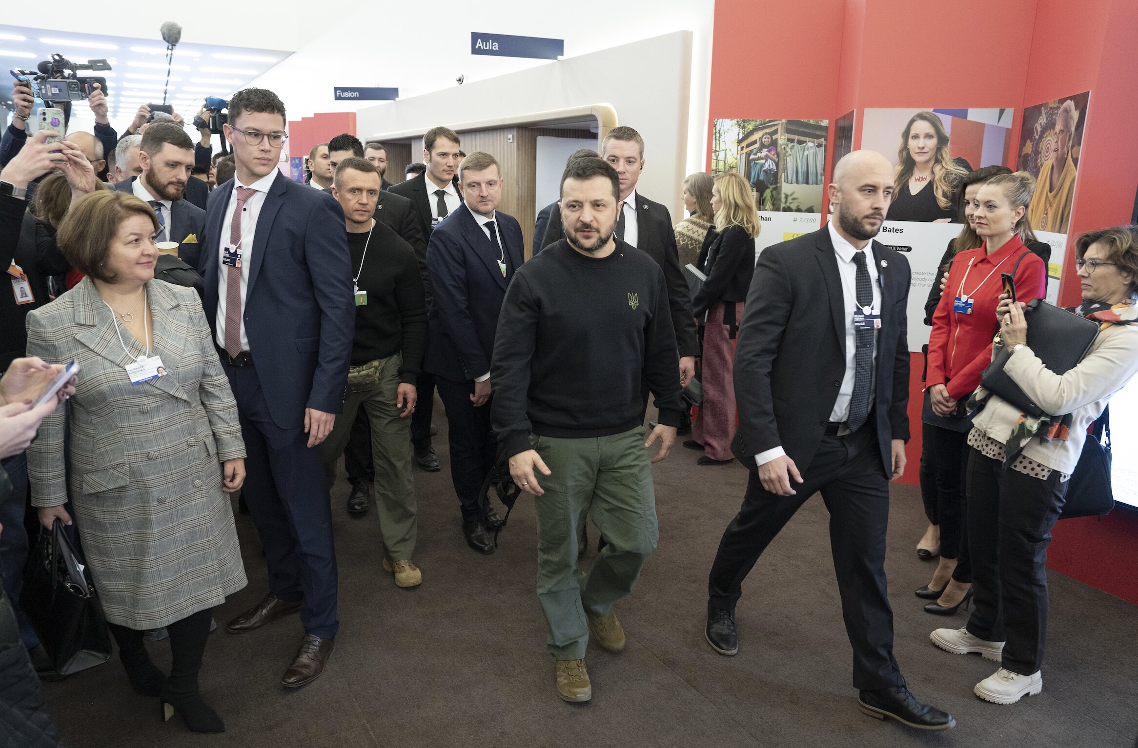 Volodymyr Zelenskyy, President of Ukraine, at the Congress Centre during Davos 2024