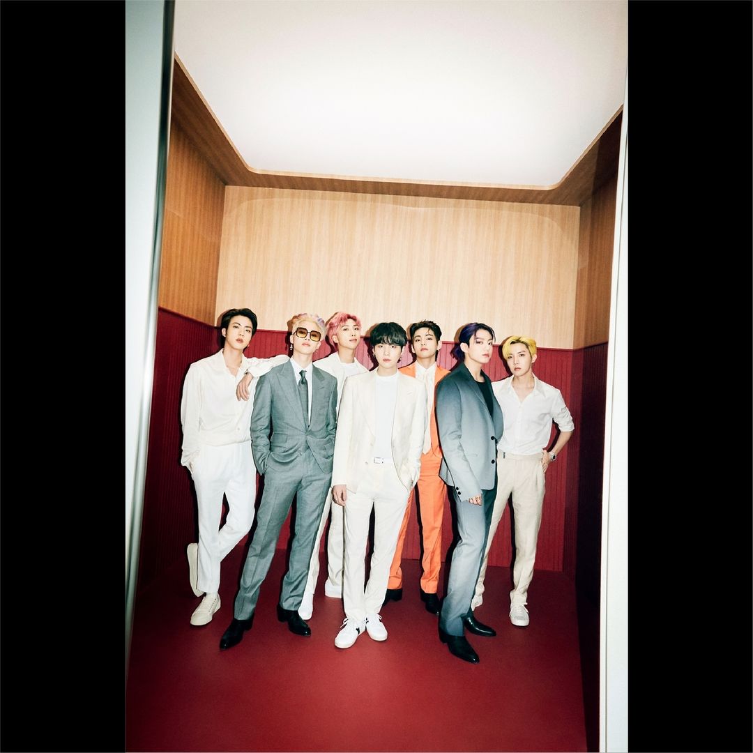 (From left to right) The men of BTS: Jin, Jimin, RM or Namjoon, Suga, V, Jungkook, and J-Hope