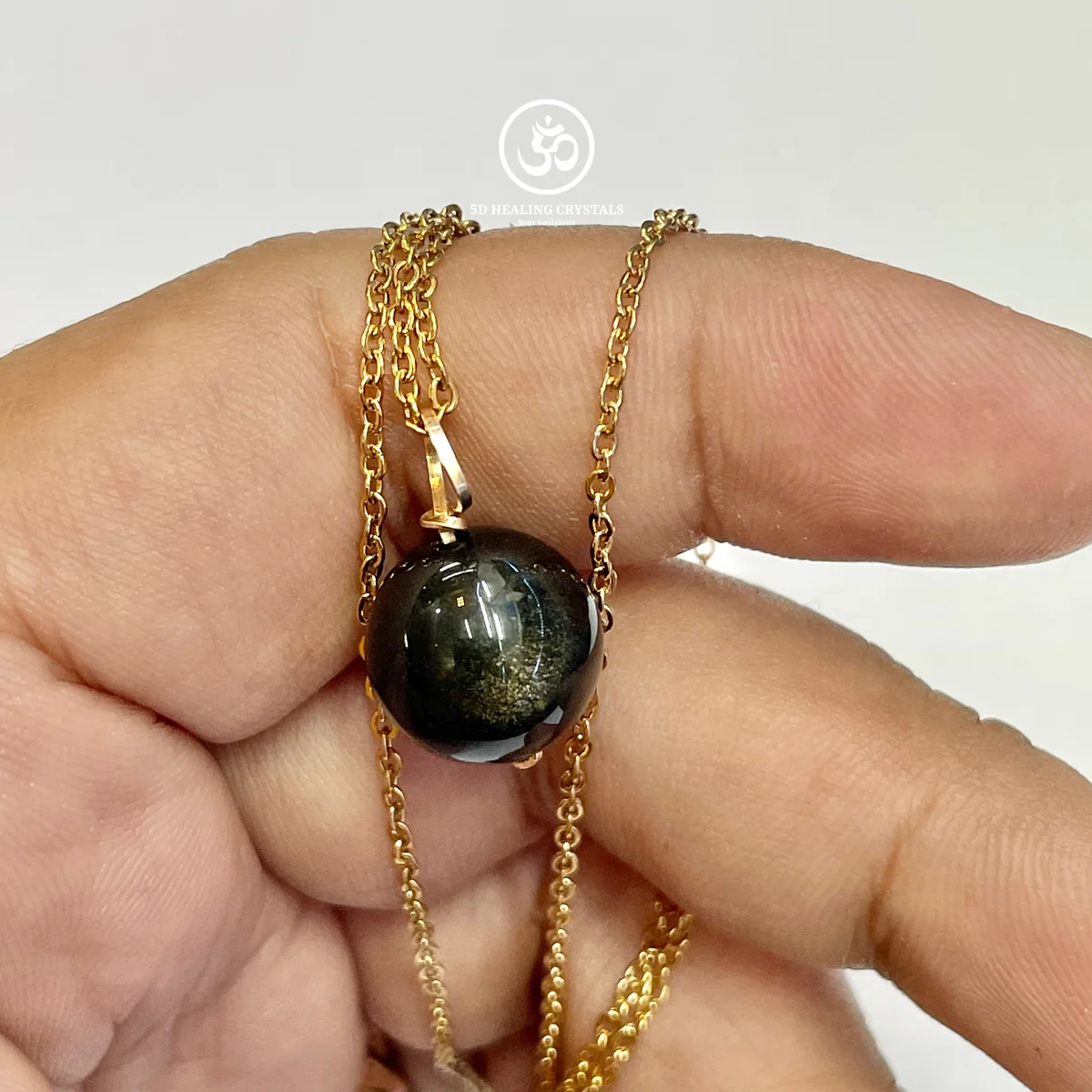 Gold sheen obsidian is known as “the wizard’s stone.”