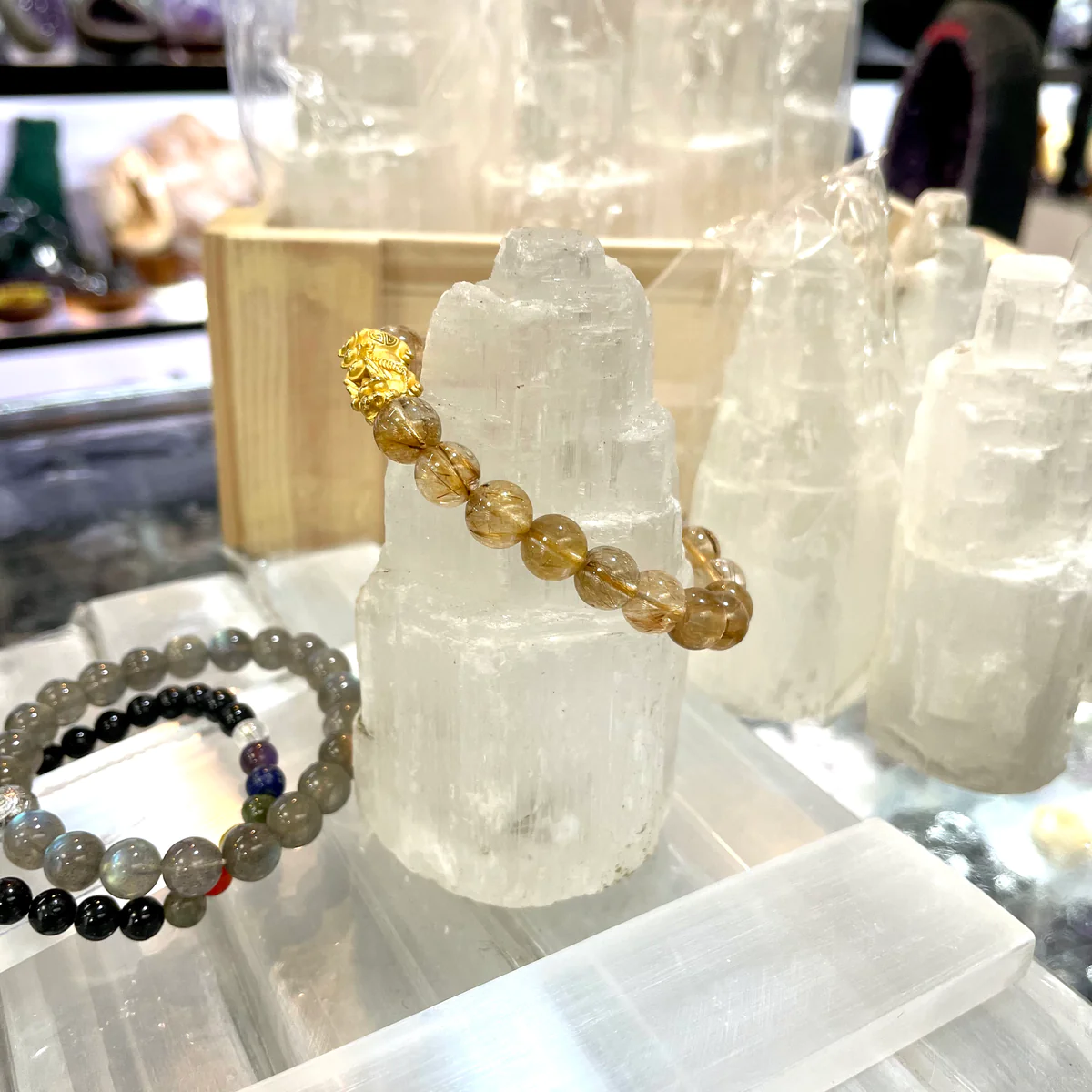 A selenite cleanses and charges other crystals, hence its moniker “the master cleanser.”