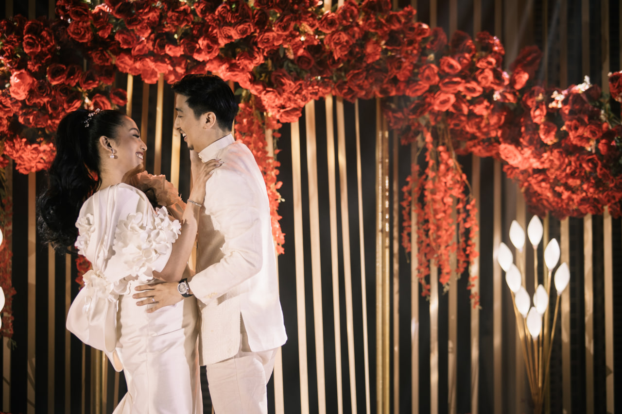 Justine Burgos and Erik Dy in all smiles as they danced