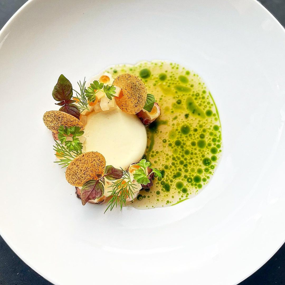Yuzu Koshō Cream, Octopus, Langoustine, Ginger