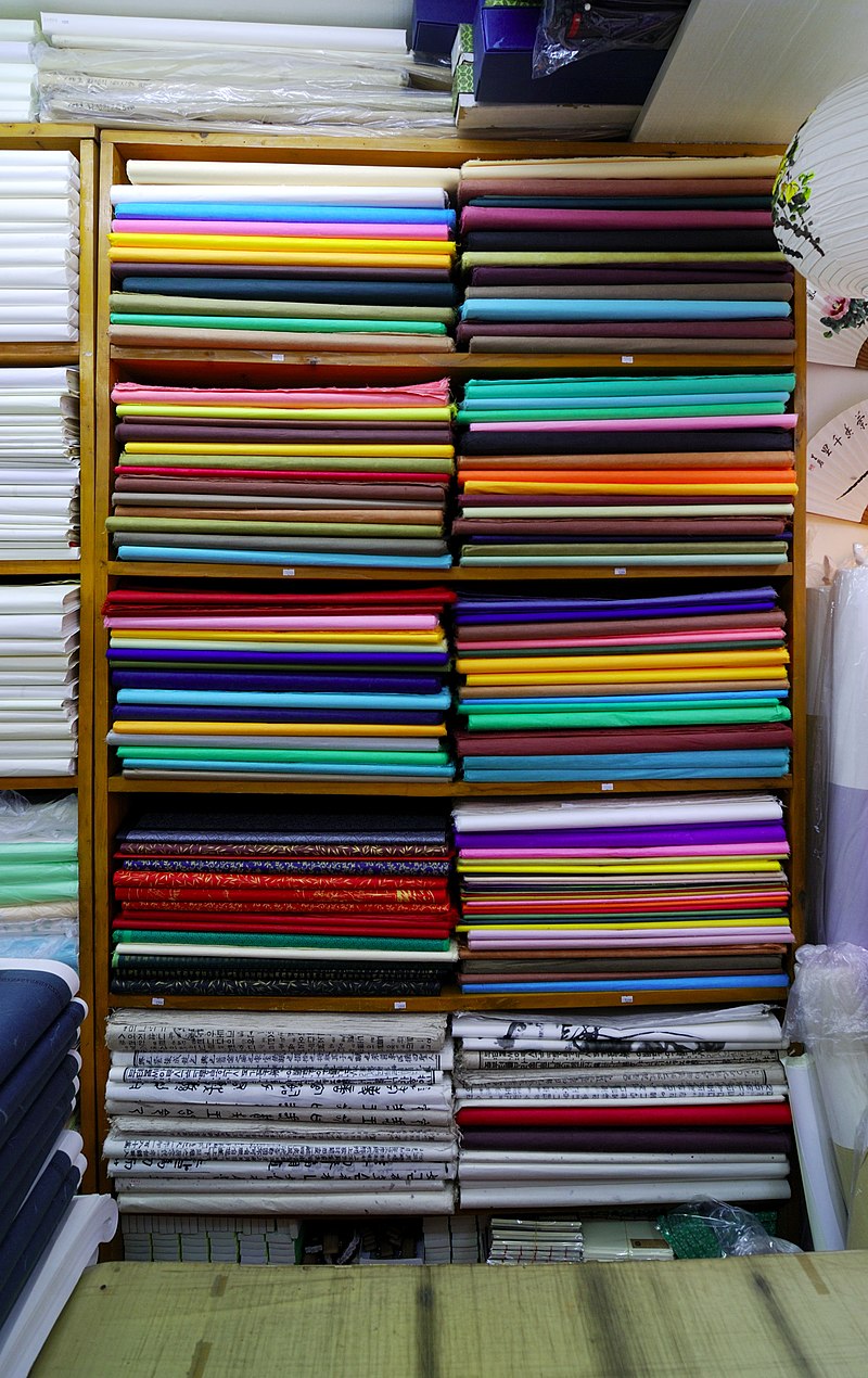Hanji for sale in a paper store at Insadong, Seoul, South-Korea