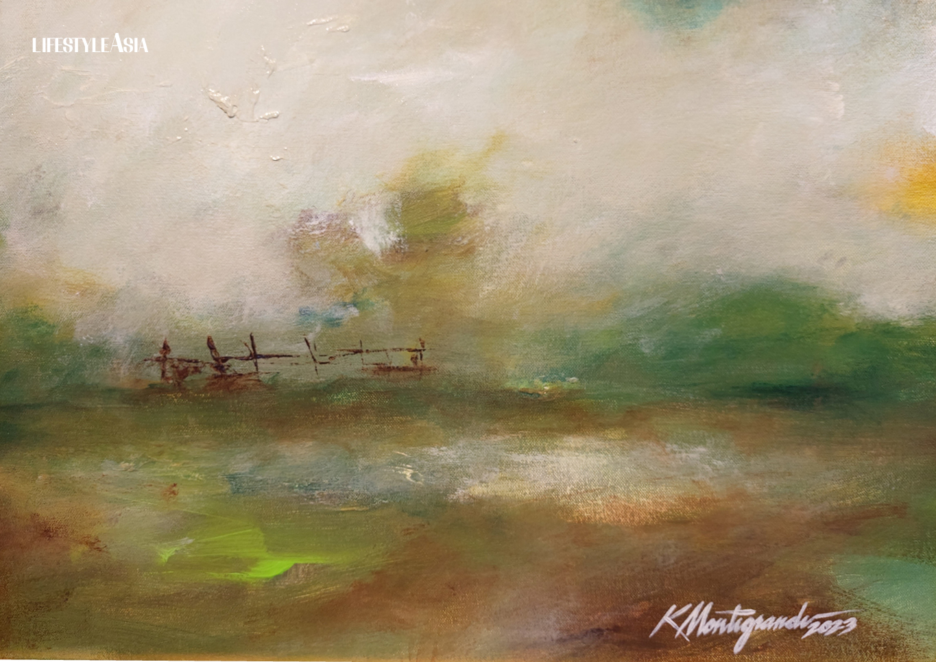 Close-ups of Kenneth Montegrande's seascapes and cloudscapes in "The Greatness of Simplicity"