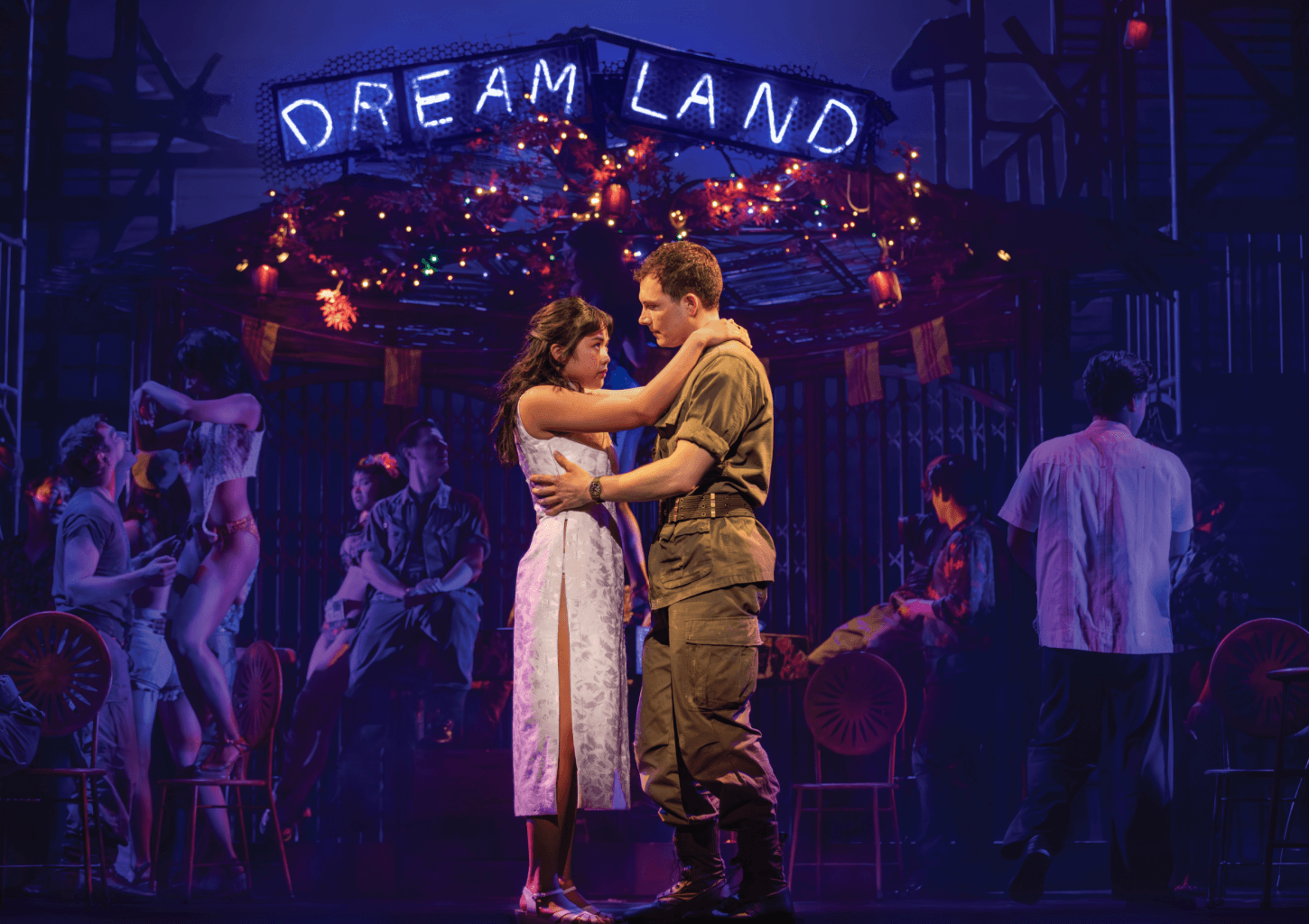 Abigail Adriano and Nigel Huckle as the musical’s leading couple, Kim and Chris