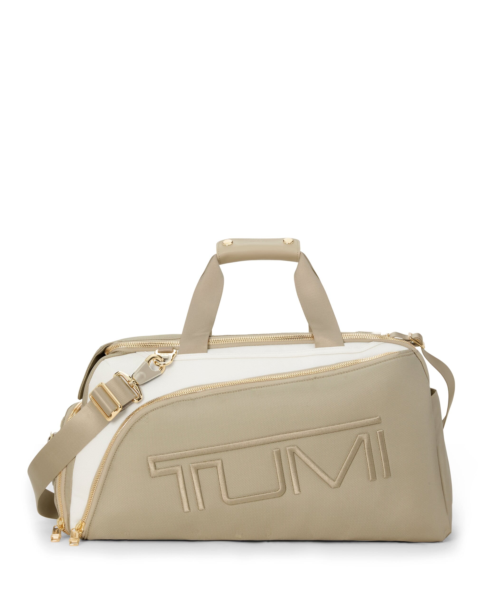 Golf Duffel in Off-White/Tan