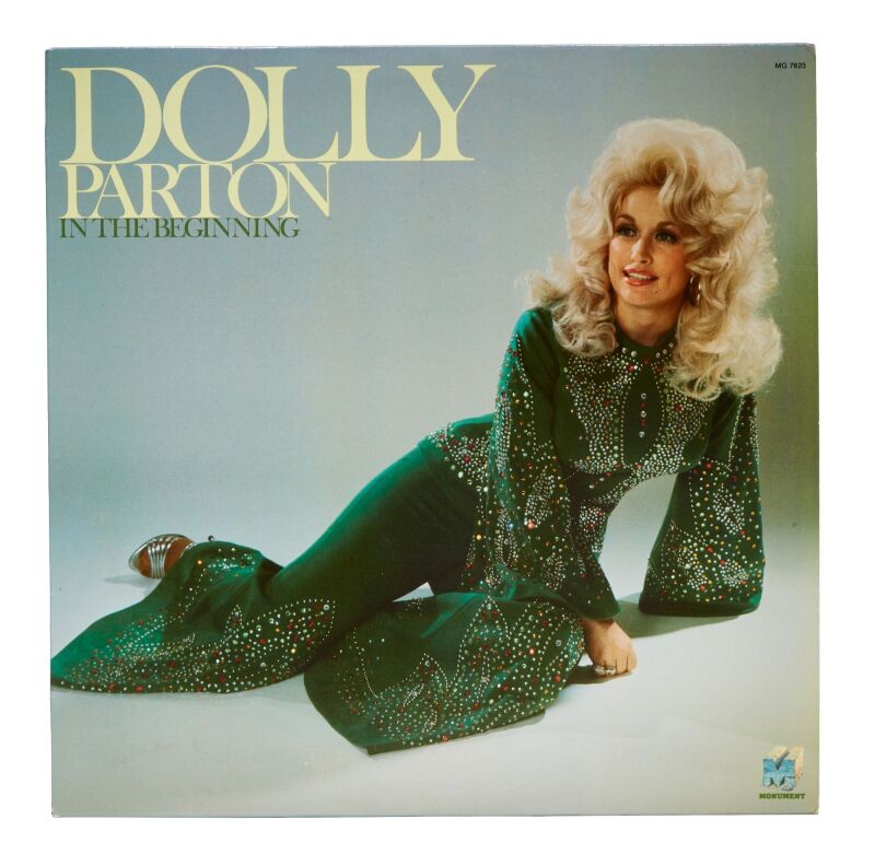 Dolly Parton’s “In The Beginning” will accompany the outfit for the winning bidder to enjoy