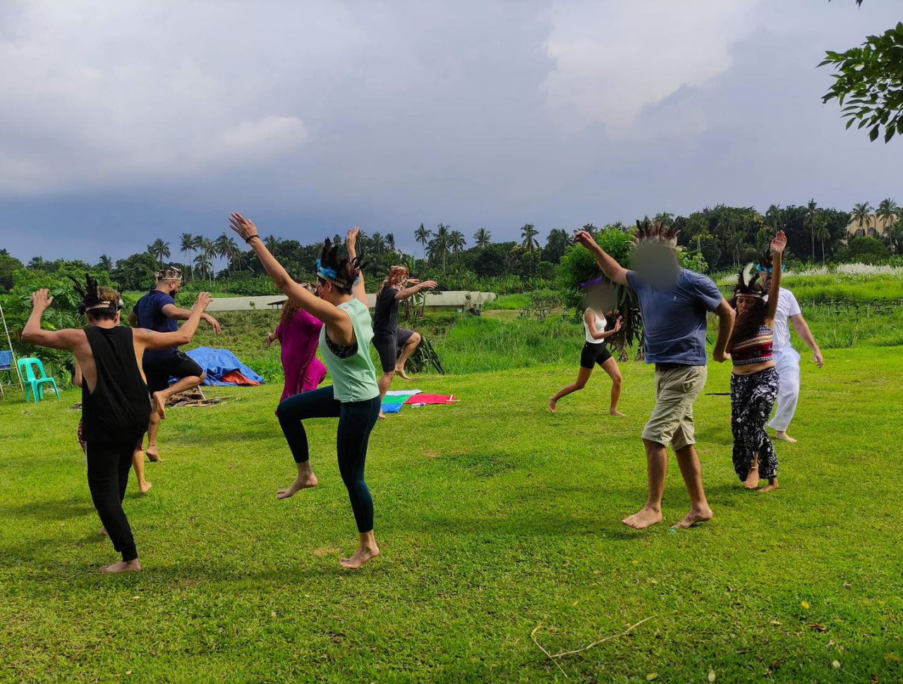 Members perform a traditional South American pre-hispanic animal dance
