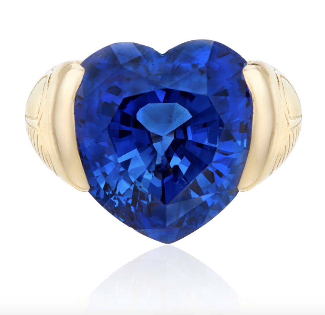 A Cartier sapphire ring which Elton John once owned realized $132,300 in the “Goodbye Peachtree Road” auction.