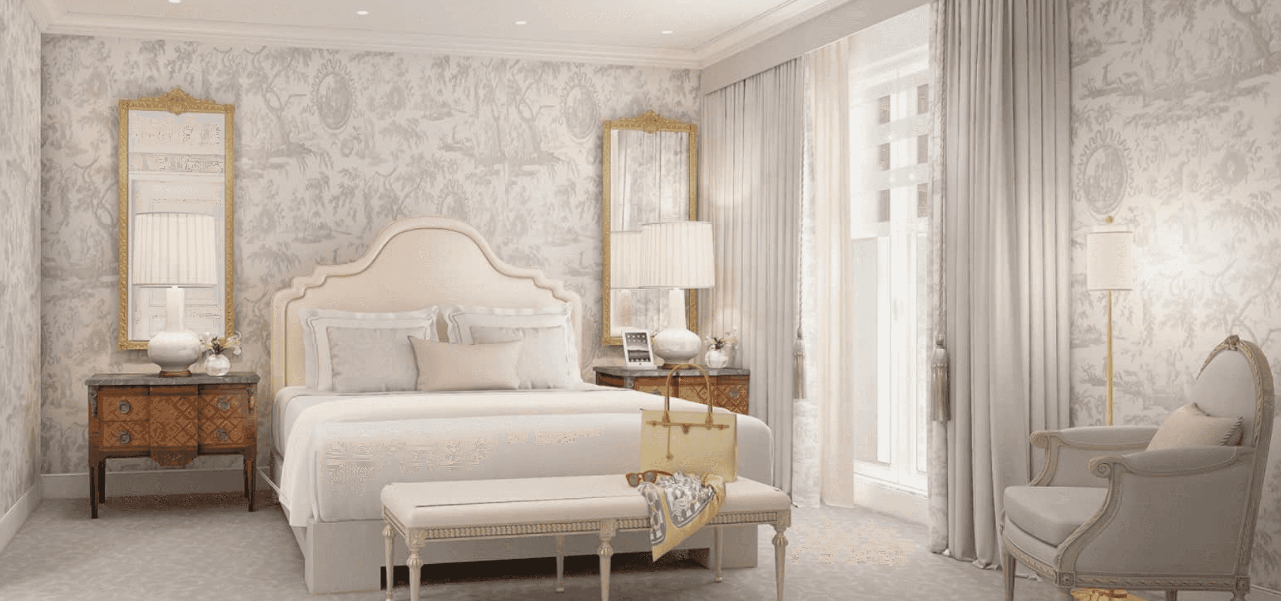 The bedroom in the Grand Premiere Suite