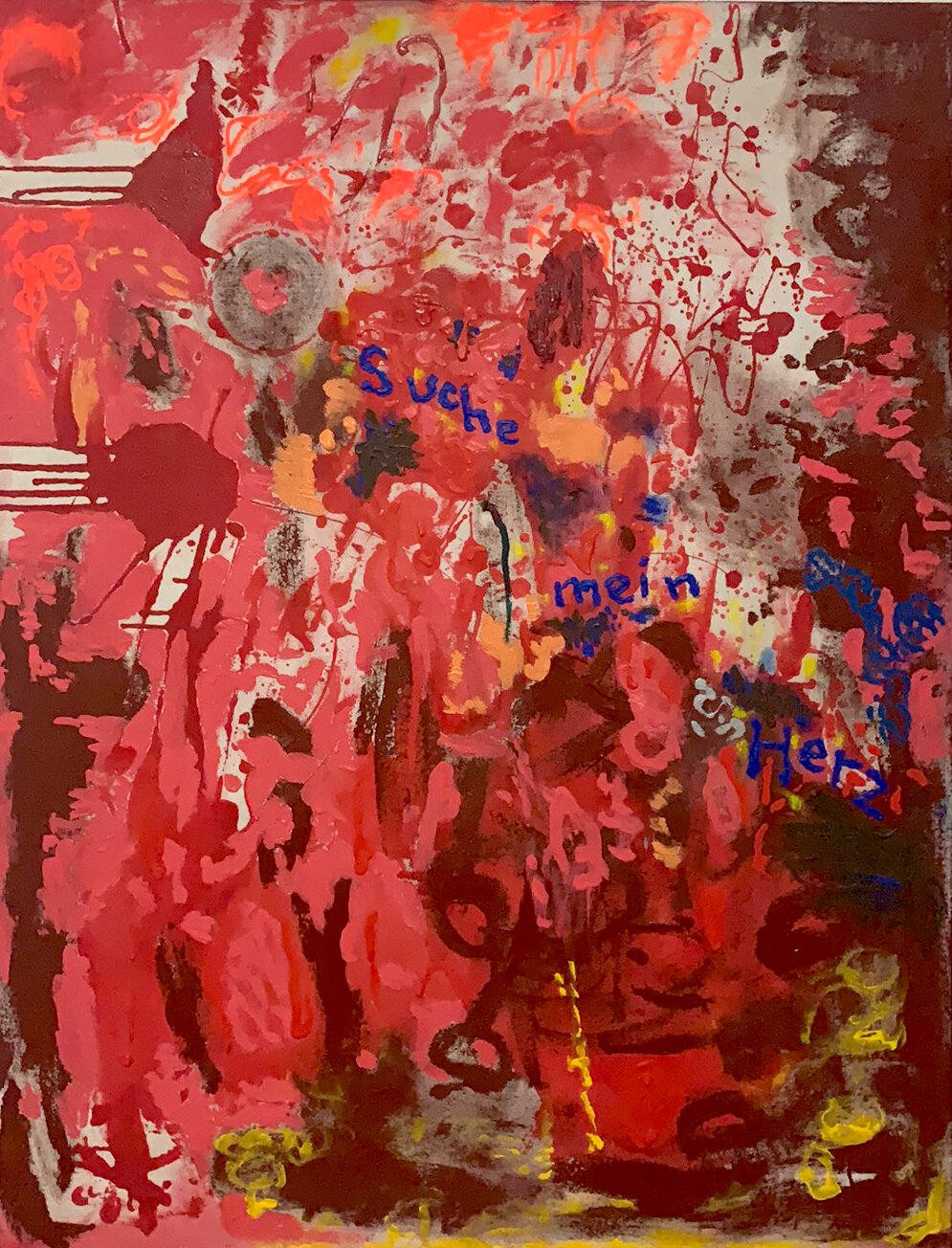 Aba Dalena's "Suche Mein Herz" (mixed media on canvas)