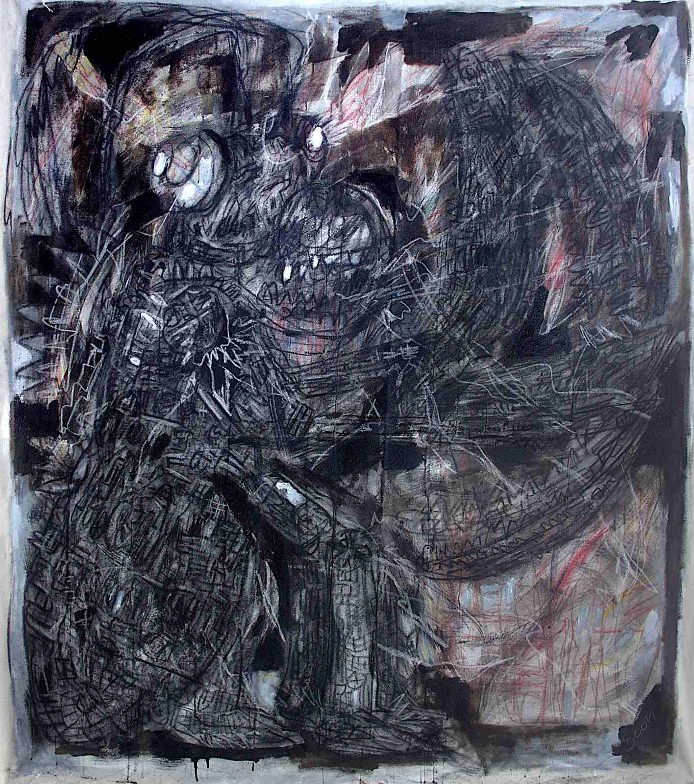 Ernest Concepcion's "Age of the Mantis" (mixed media on canvas)