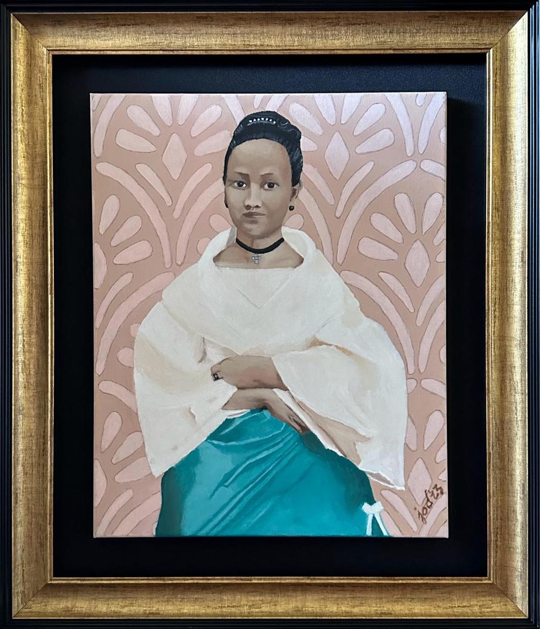 Joanna Duarte's "Mona Lisa, Ikaw Ba Yan" (oil on canvas)