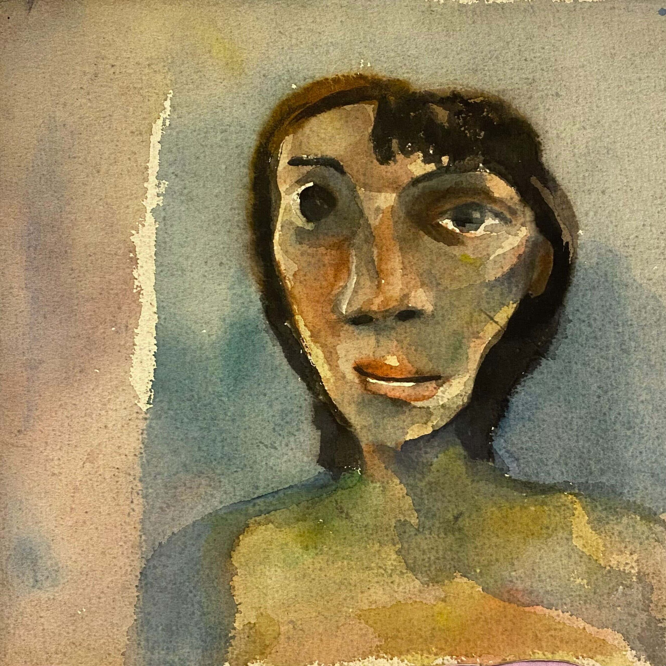 Onib Olmedo's "Portrait" (watercolor on paper)