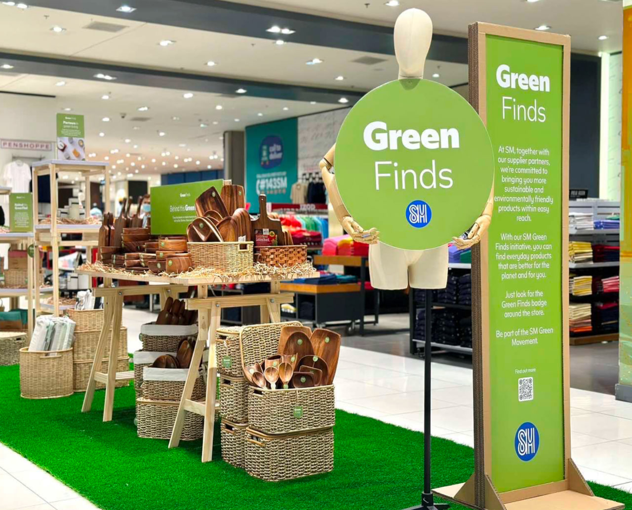 Locate Green Finds in five participating malls: SM MOA, Makati, Megamall, Aura, and North Edsa