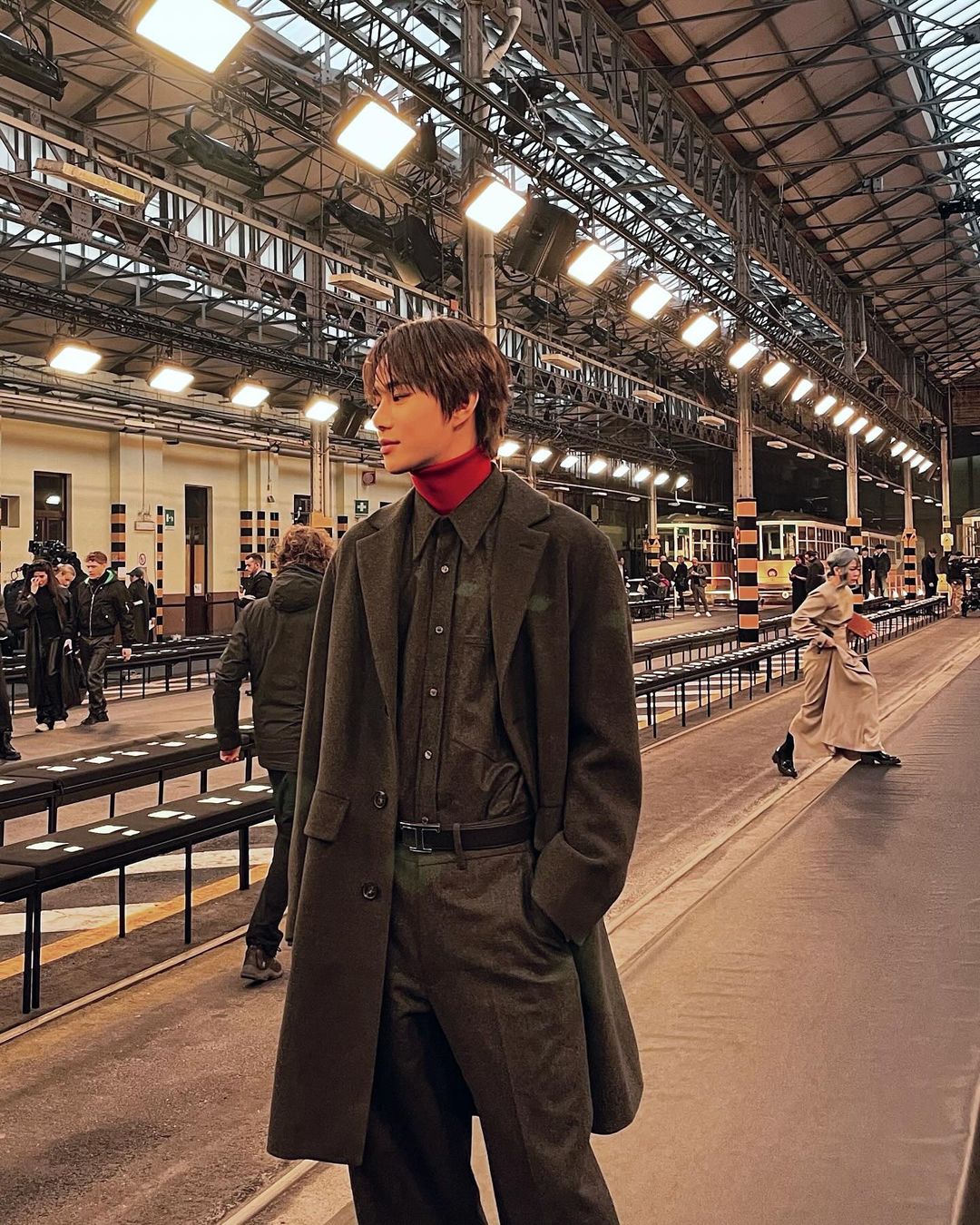 NCT's Jungwoo for Tod's at Milan Fashion Week