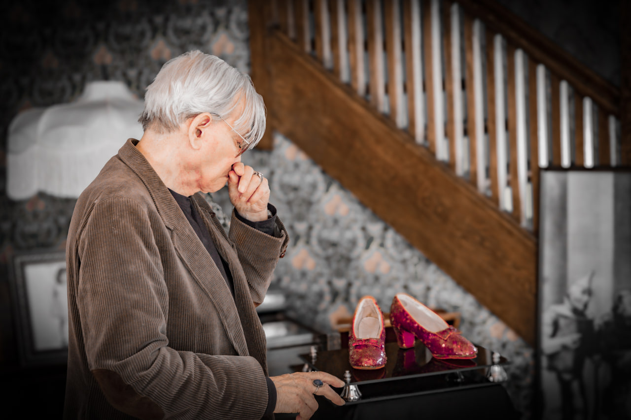 Michael Shaw shed tears as he saw Judy Garland’s ruby slippers once again