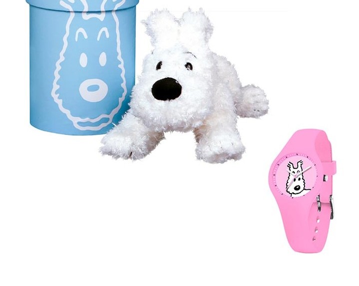 The Hergé Shop inside the museum and some of its souvenir items