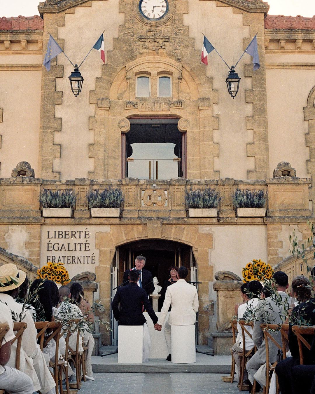 Simon Porte Jacquemus and Marco Maestri in their wedding