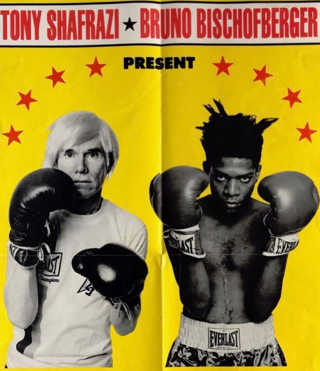Exhibition poster for Warhol Basquiat Paintings at Tony Shafrazi Gallery, New York, 1985