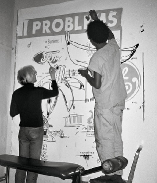 Warhol and Basquiat at work