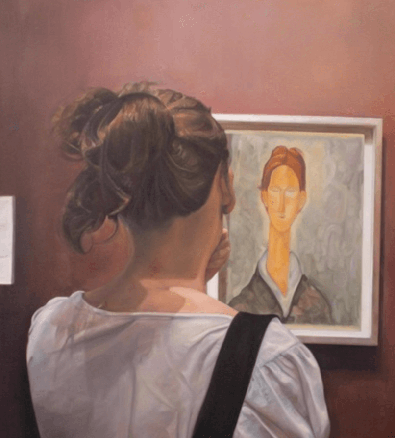 She recontextualizes these artworks by incorporating them into the settings of galleries, auction houses, and museums.